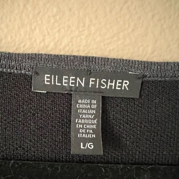 Eileen Fisher Windowpane Extra Fine Merino Wool Top - Picture 2 of 7